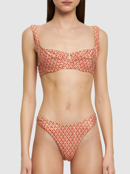 Reina Olga: Brigitte printed bikini - Orange/Multi - women_1 | Luisa Via Roma