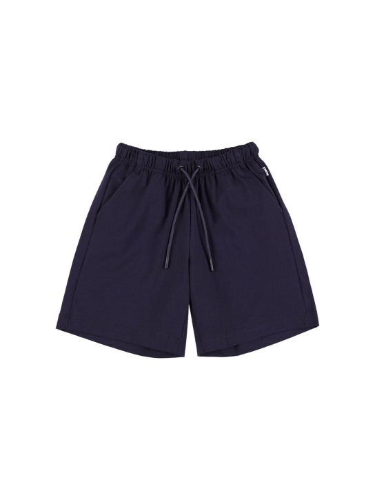 Il Gufo: Cotton sweat shorts - Navy - kids-boys_0 | Luisa Via Roma