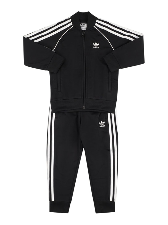 adidas Originals: Track jacket & pants - Black/White - kids-girls_0 | Luisa Via Roma