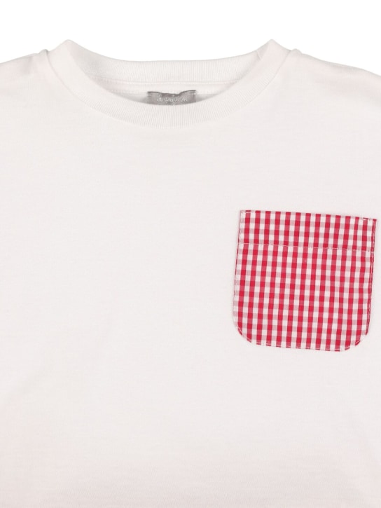 Il Gufo: Cotton t-shirt & skirt - White/Red - kids-girls_1 | Luisa Via Roma