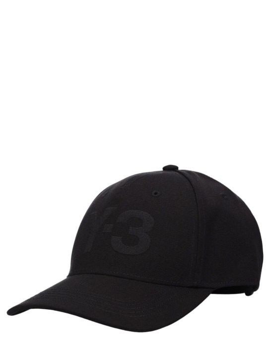 Y-3: Cappello con logo - Nero - men_1 | Luisa Via Roma
