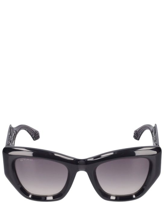 Etro: Paisley cat-eye sunglasses - Grey - women_0 | Luisa Via Roma