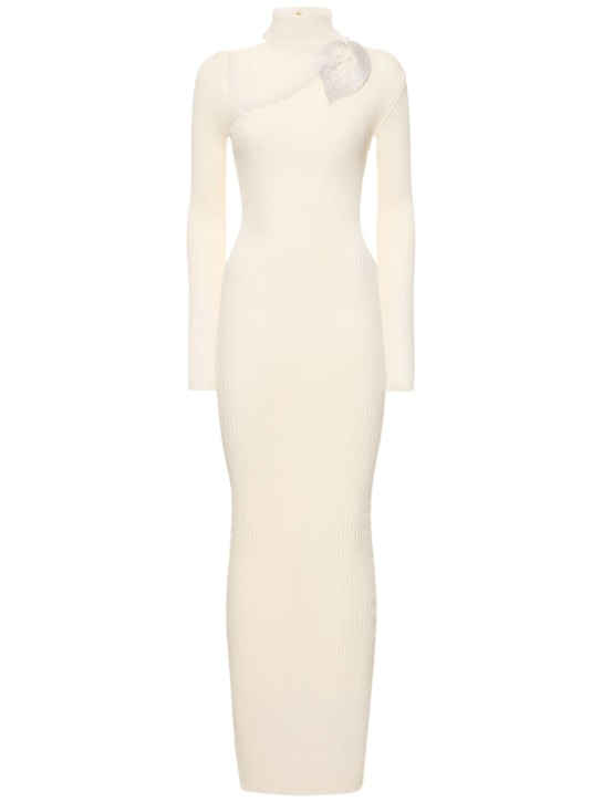Giuseppe Di Morabito: Cotton knitted long dress - White - women_0 | Luisa Via Roma