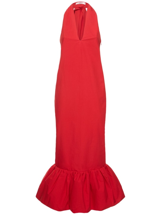 Interior: The Johana cotton poplin long dress - Red - women_0 | Luisa Via Roma