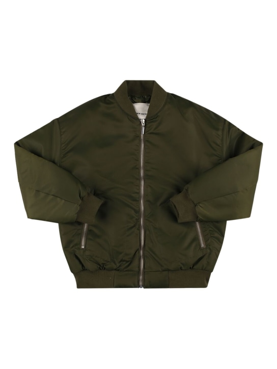 The New Society: Eco-friendly nylon bomber jacket - Khaki - kids-boys_0 | Luisa Via Roma