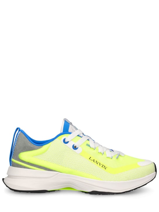 Lanvin: Sneakers „Runner“ - Gelb/Blau - men_0 | Luisa Via Roma