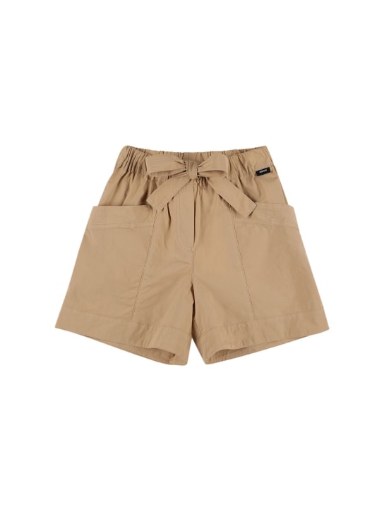 ASPESI: Cotton blend shorts - Beige - kids-girls_0 | Luisa Via Roma
