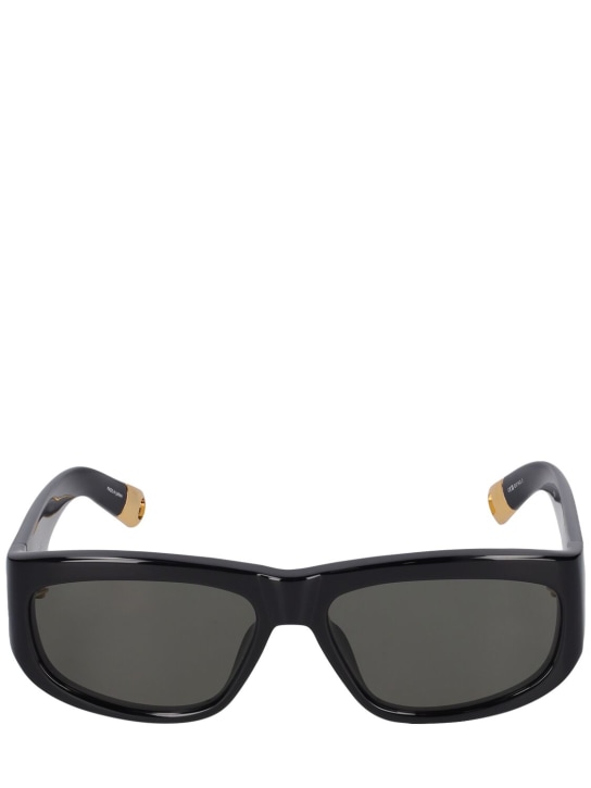 Jacquemus: Les Lunettes Pilota sunglasses - Black - men_0 | Luisa Via Roma