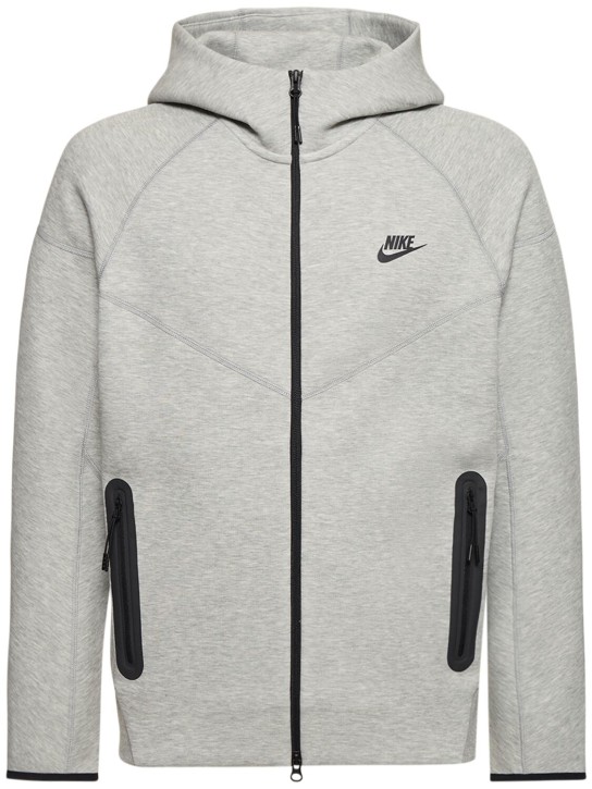 Nike: Windrunner tech fleece full-zip hoodie - Dk Grey Heather - men_0 | Luisa Via Roma