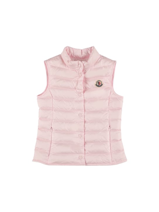 Moncler: Liane nylon down vest - Pink - kids-girls_0 | Luisa Via Roma