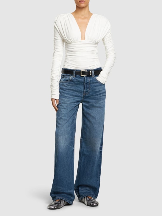 Interior: The Remy cotton denim straight jeans - Blue - women_1 | Luisa Via Roma