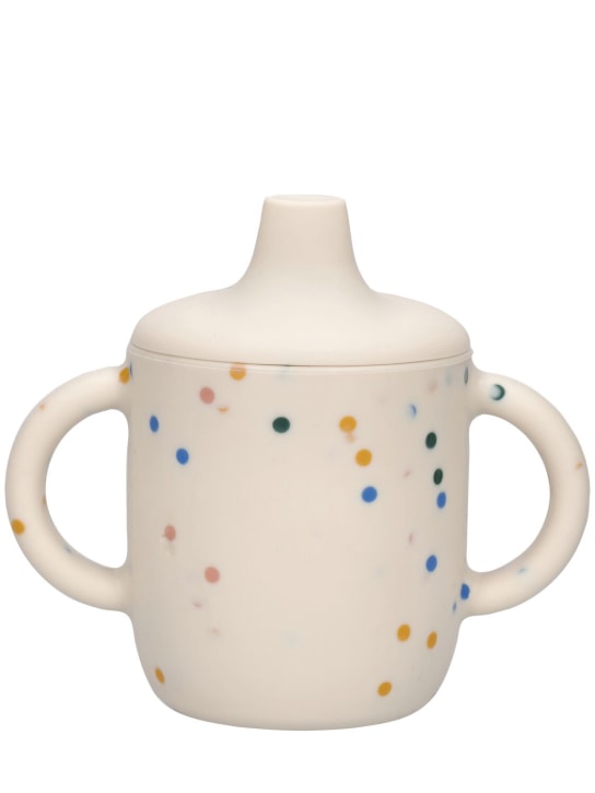 Liewood: Dot print silicone sippy cup - Multicolor - kids-boys_0 | Luisa Via Roma