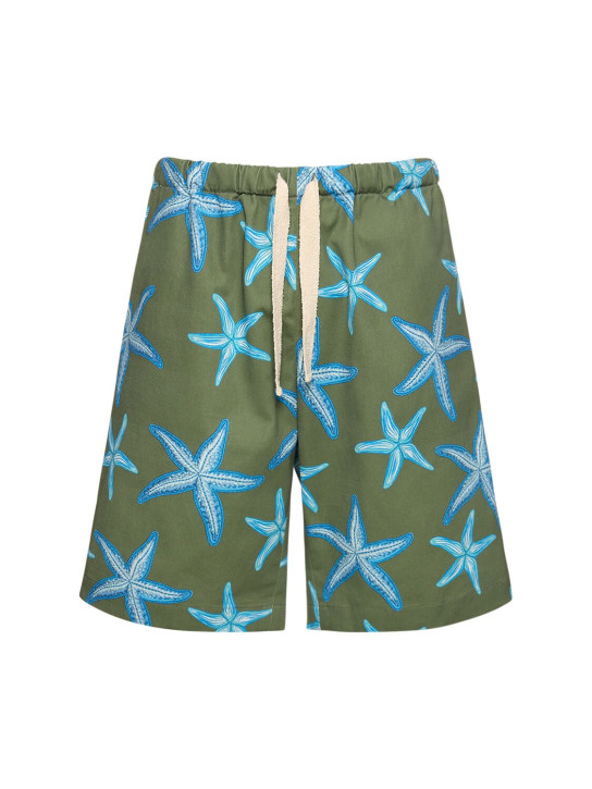 After Pray: Starfish pajama shorts - Khaki - men_0 | Luisa Via Roma