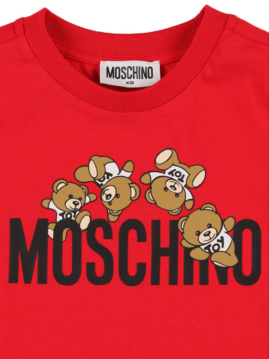 Moschino: T-Shirt aus Baumwolljersey - Rot - kids-boys_1 | Luisa Via Roma