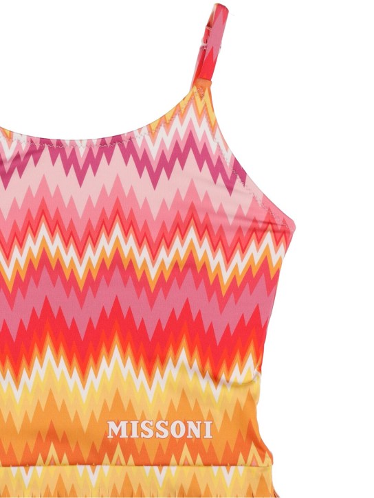 Missoni: Zig Zag print Lycra one piece swimsuit - Multicolor - kids-girls_1 | Luisa Via Roma