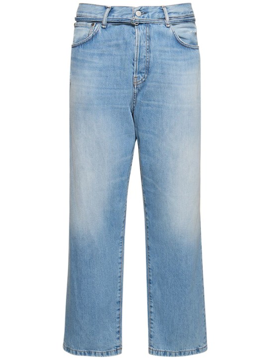 Acne Studios: 1991 loose cotton denim jeans - Light Blue - men_0 | Luisa Via Roma