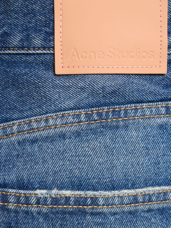 Acne Studios: Jeans anchos de denim - Azul - women_1 | Luisa Via Roma