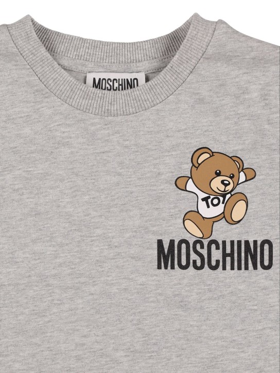 Moschino: Camiseta de algodón jersey - Gris - kids-girls_1 | Luisa Via Roma
