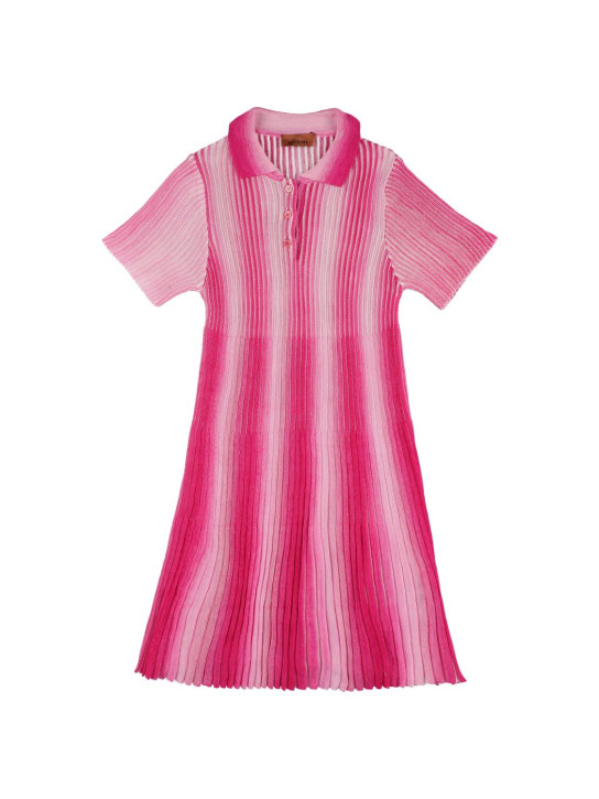 Missoni: Viscose knit dress - Pink - kids-girls_0 | Luisa Via Roma