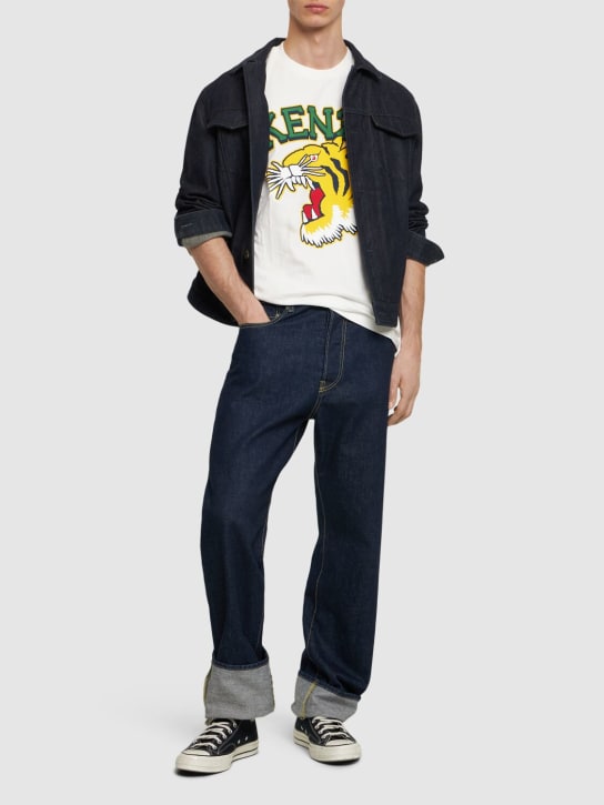 Kenzo Paris: T-shirt Tiger in jersey di cotone con stampa - men_1 | Luisa Via Roma