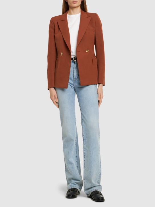 Blazé Milano: Dojo Charmer linen blend blazer - Brown - women_1 | Luisa Via Roma
