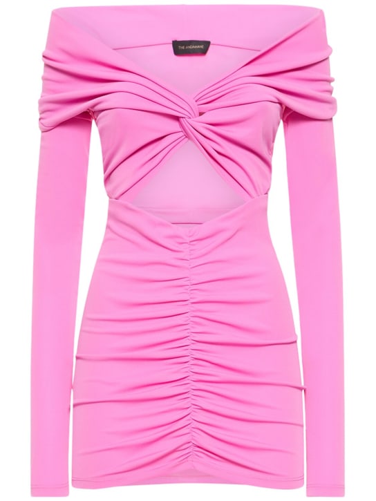 The Andamane: Kendall off-the-shoulder mini dress - Pink - women_0 | Luisa Via Roma