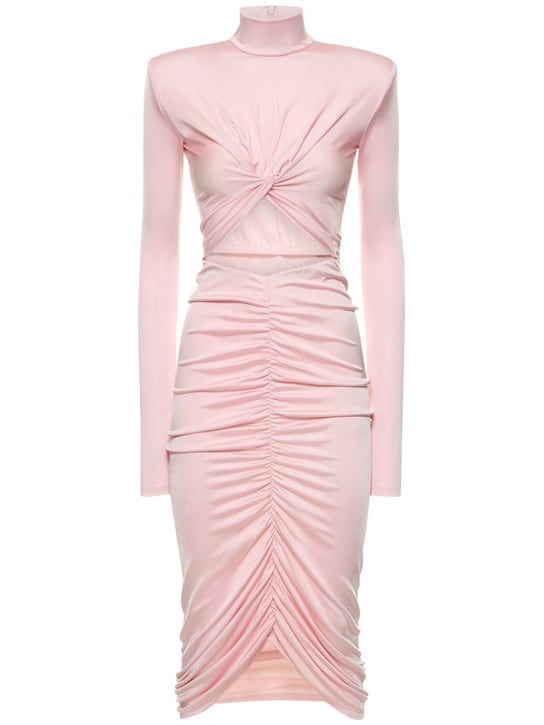 The Andamane: Kim stretch jersey cutout midi dress - Pink - women_0 | Luisa Via Roma