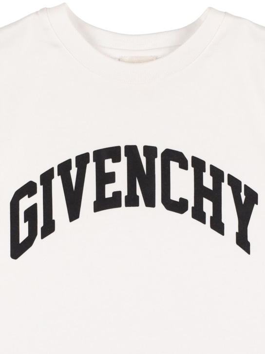 Givenchy: 棉质平纹针织T恤 - 白色 - kids-boys_1 | Luisa Via Roma