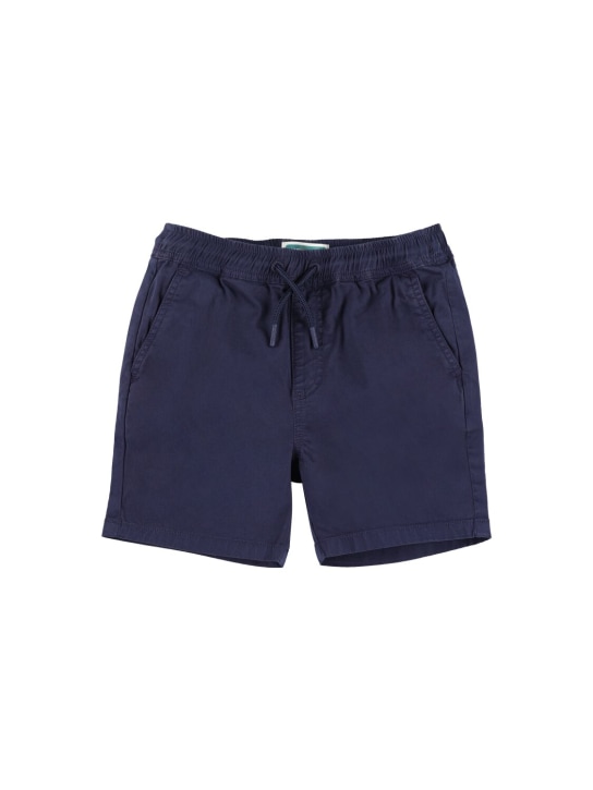 Kenzo Kids: Shorts de sarga de algodón - Azul Marino - kids-boys_0 | Luisa Via Roma