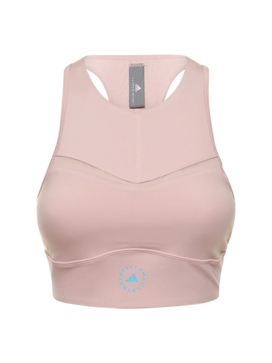 adidas By Stella McCartney: TruePurpose bra top - Pink - women_0 | Luisa Via Roma