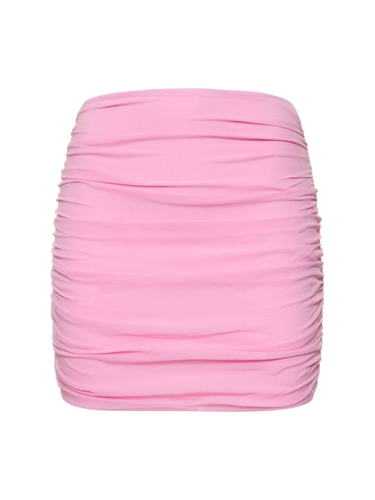 The Andamane: Livia stretch georgette mini skirt - Pink - women_0 | Luisa Via Roma