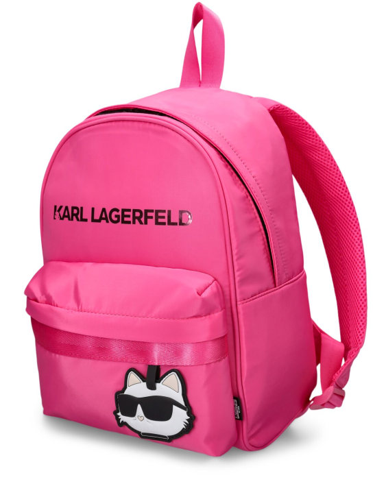 Karl Lagerfeld: 로고 백팩 - 핑크 - kids-girls_1 | Luisa Via Roma
