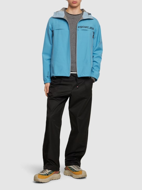 Moncler Grenoble: Shipton hooded nylon jacket - Blue - men_1 | Luisa Via Roma