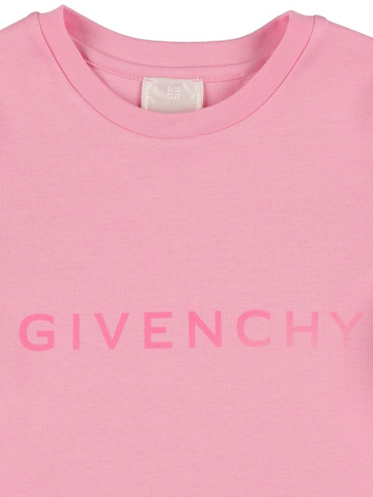 Givenchy: 코튼 인터록 드레스 - 핑크 - kids-girls_1 | Luisa Via Roma