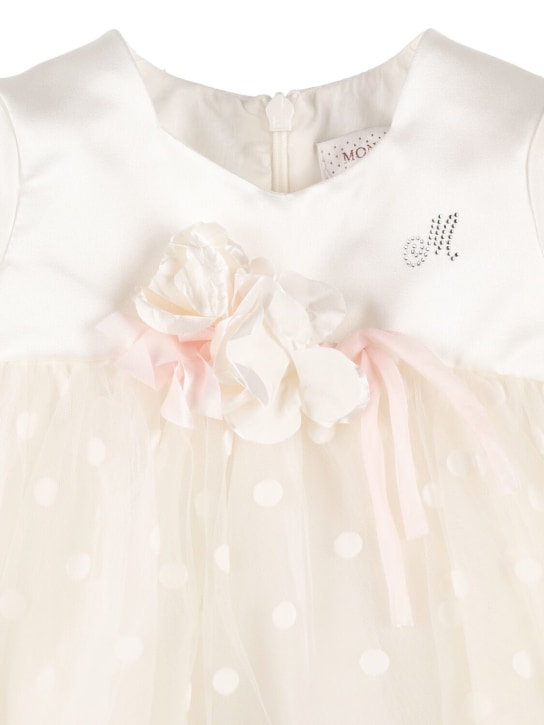 Monnalisa: Tulle maxi dress - Cream - kids-girls_1 | Luisa Via Roma