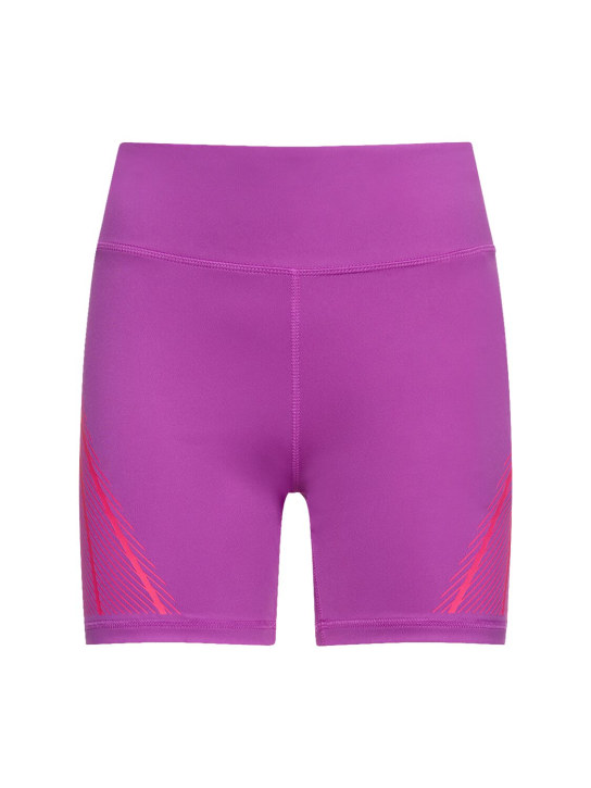 adidas By Stella McCartney: Running biker shorts - Purple - women_0 | Luisa Via Roma