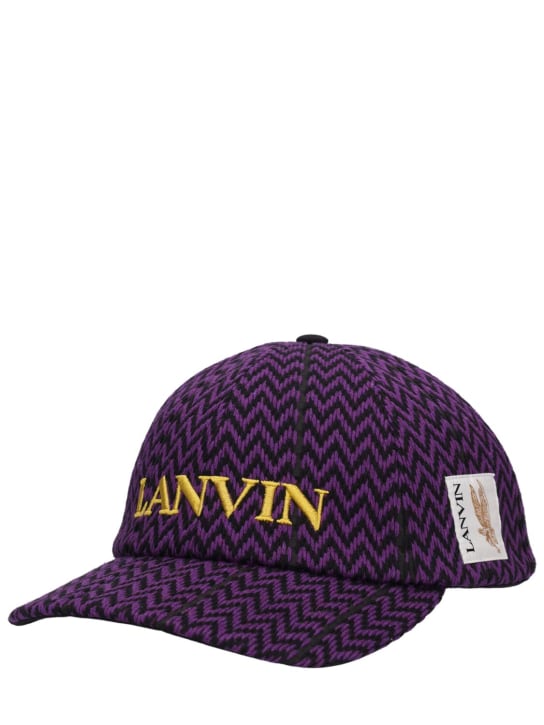 Lanvin: Canvas baseball hat - Purple - men_1 | Luisa Via Roma