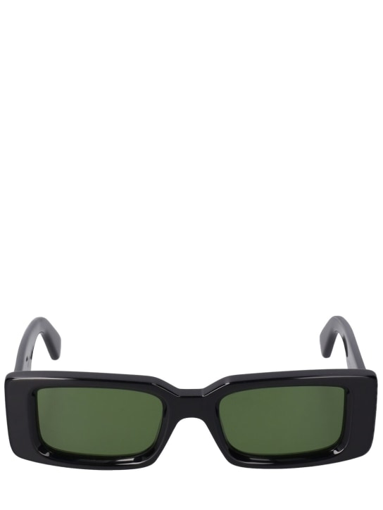 Off-White: Arthur acetate sunglasses - Nero/Verde - men_0 | Luisa Via Roma