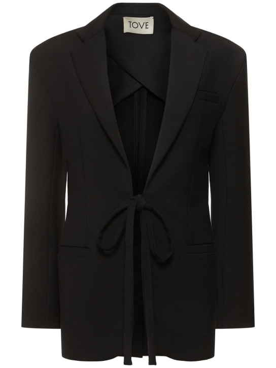 TOVE: Ade tailored cotton blend jacket - Black - women_0 | Luisa Via Roma