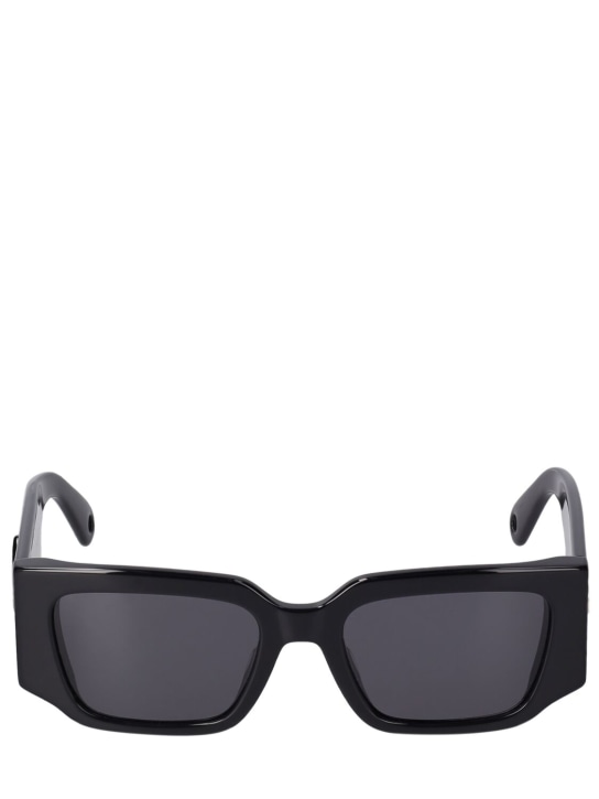 Lanvin: Acetate sunglasses - Black - men_0 | Luisa Via Roma