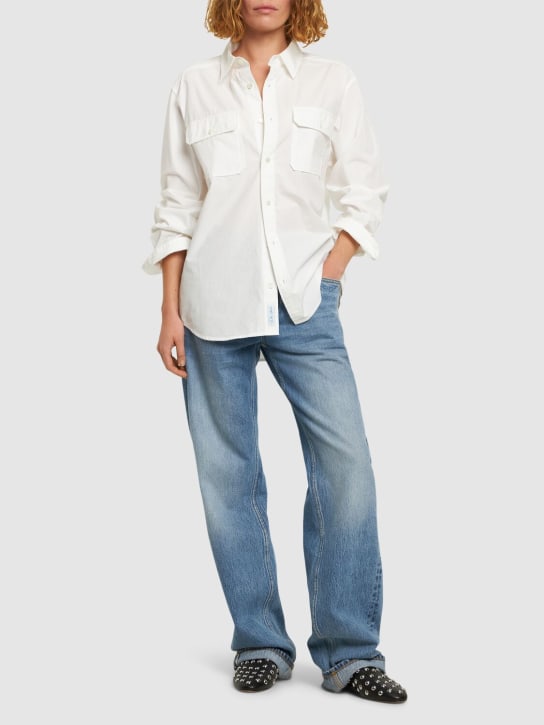 Dunst: Out pocket cotton shirt - White - women_1 | Luisa Via Roma