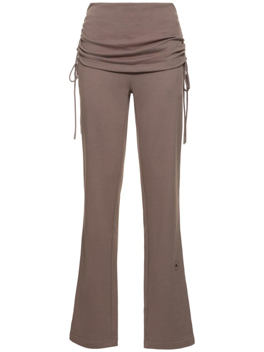 adidas By Stella McCartney: Roll top pants - Brown/Pink - women_0 | Luisa Via Roma