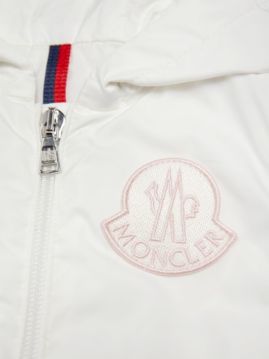 Moncler: Logo patch tech vest - White - kids-boys_1 | Luisa Via Roma