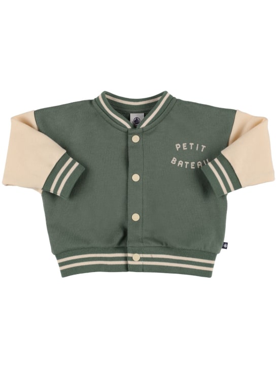 Petit Bateau: Cotton bomber jacket - Multicolor - kids-boys_0 | Luisa Via Roma