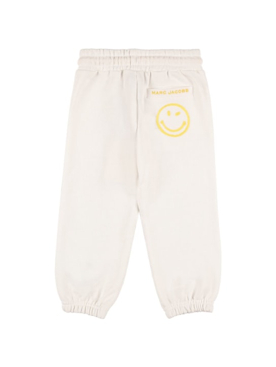 Marc Jacobs: SmileyWorld cotton sweatpants - White - kids-boys_1 | Luisa Via Roma