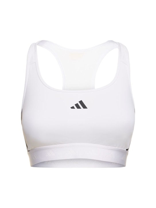 adidas Performance: Hyperglam medium support bra - White - women_0 | Luisa Via Roma