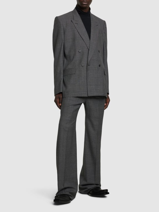 Balenciaga: Tailored wool regular fit pants - Grey - men_1 | Luisa Via Roma