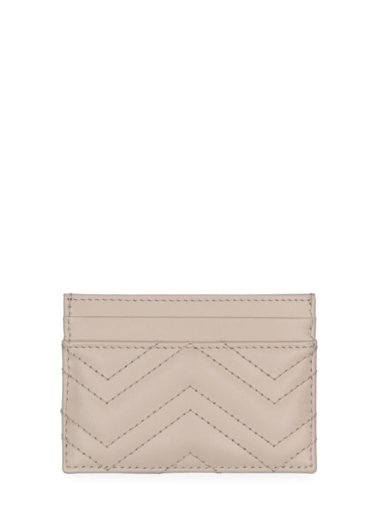 Gucci: GG Marmont matelassé leather card case - White - women_1 | Luisa Via Roma