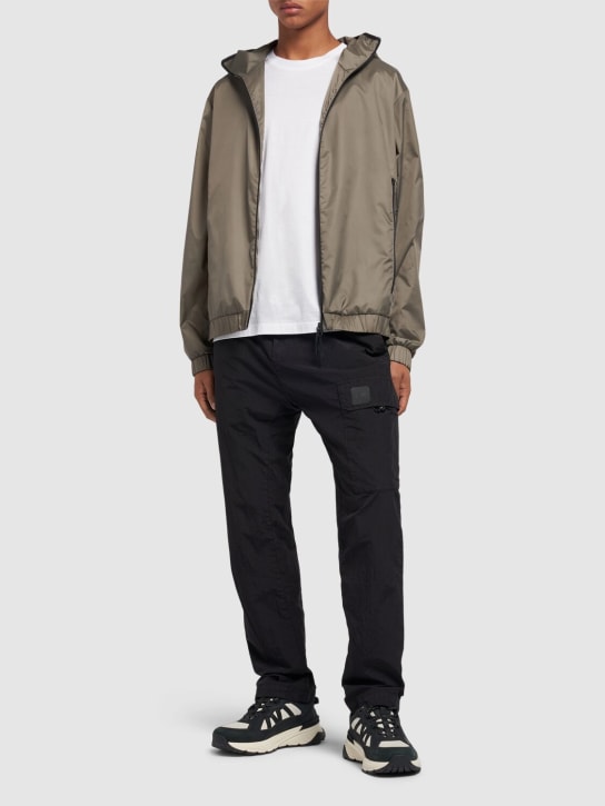 Moncler: Algovia nylon rainwear jacket - Taupe Grey - men_1 | Luisa Via Roma