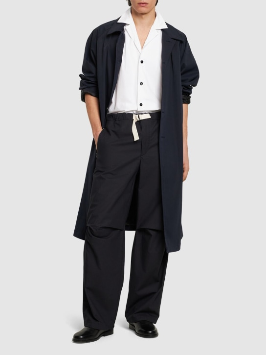Jil Sander: Relaxed fit cotton pants - Midnight - men_1 | Luisa Via Roma